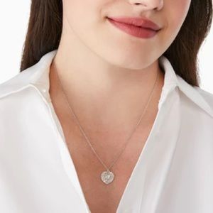 NWT Kate Spade Pave Heart Necklace